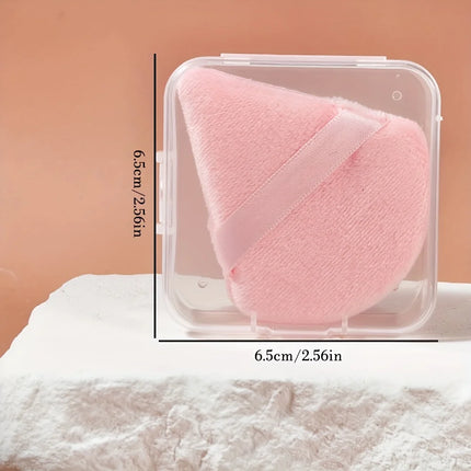 2/6Pcs Velour Puff & Fan Set w/Ergonomic Case | Hydrophilic Blenders for Cream/Powder | Multi-Color Travel Makeup Kit