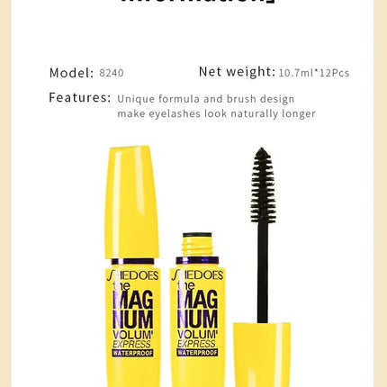 3D Mascara Eyelash Black Professional Eyelash Brush Long Lasting Natural Waterproof Curl Thick Lengthen Eye Makeup Cosmetics