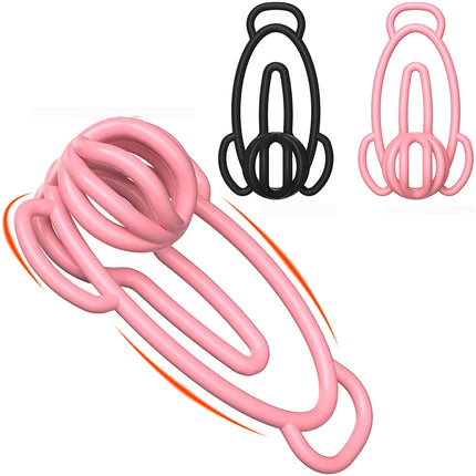 Male fufu Clip Chastity Lock Hide Penis Chastity Lock Cock Ring Binding straps Chastity Lock Outdoor wear Sex Toys For Men Gay