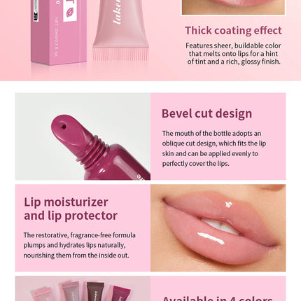 Lip Gloss Long-lasting Moisturizing Lipstick Transparent Color Lip Glaze Cosmetics Suitable For Phone Case 4 Colors For Phone C