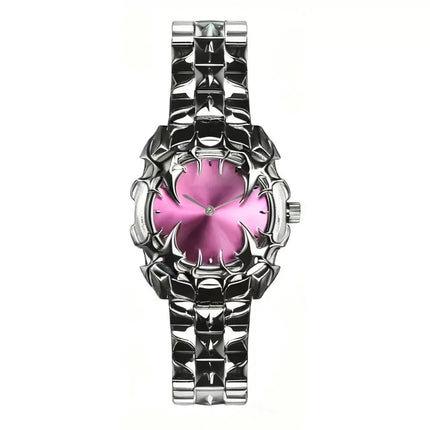 DENVOSI New Y2K Gothic Claw Shaped Quartz Watch with Detachable and Replaced Dial, Fashionable Street Accessory