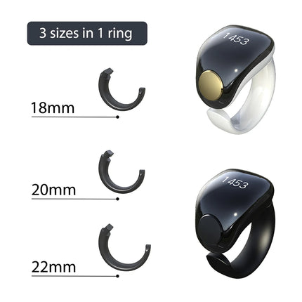 Muslim Gift Smart Electronic Counter 4 Digit Tasbeeh Tasbih Zikr Ring Digital  Counter Interchangeable Rings 18/20/22mm