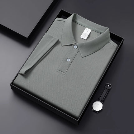 High-end polo shirt, outdoor casual solid color T-shirt, quick-drying golf shirt, lightweight breathable top, unisex T-shirt sle