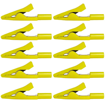40/10 Pcs Insulated Solderable Alligator Clips with Pure Copper Jaws for Safe Electronics Testing