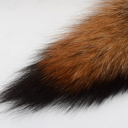 40cm Large Fox Tail Keychain Soft Fluffy Fur Pom Pom Key Chain for Women Handbag Pendant Fashion Plush Animal Tail Keyring