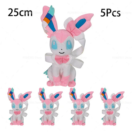 Wholesale Pokemon Plush 5Pcs/Lot Mimikyu Caterpie Oddish Garchomp Phantump Umbreon Sylveon Stuffed Animal Peluche Christmas Gift