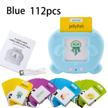Talking Flash Cards Early Educational Toys Baby Boys Girls Preschool Learning Reading Machine Interactive Gifts