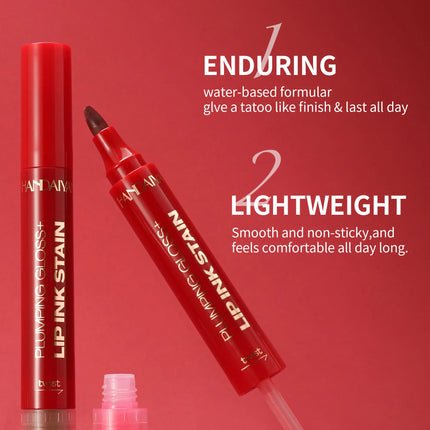 Lip Pencil Liquid Liner Double Head 2in1 Waterproof Tint Nude Oil Plump Gloss Mirror Lasting Moisturizing