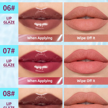 1PC mirror lip gloss, moisturizing, lightweight, non greasy, long-lasting luster, non stick to cup lip gloss