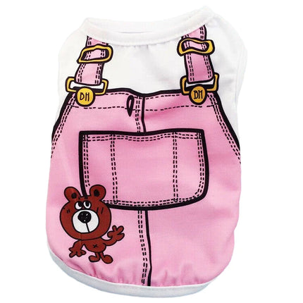 Dog Cat Puppy Kitten Pet Cartoon Spring Summer Autumn Cotton Clothes Clothing Vests Coats Jackets Shirt Dresses Costume