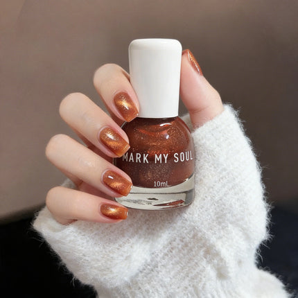 S167 Tan 10ml No  Bake Cat Eye Nail Polish quick  drying long  lasting non  peelable oily with fragrance No need for a lamp
