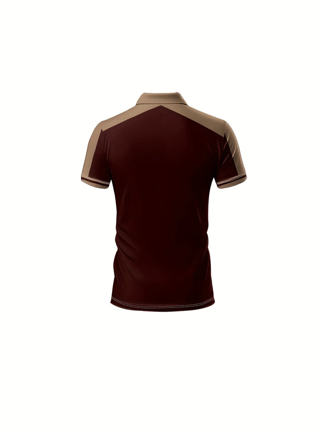 Printed Casual Short Sleeved Shirt, Casual Short Sleeved T-shirt, Men's Wing Bird Shirt, 3D Digital Printed Classic Collar