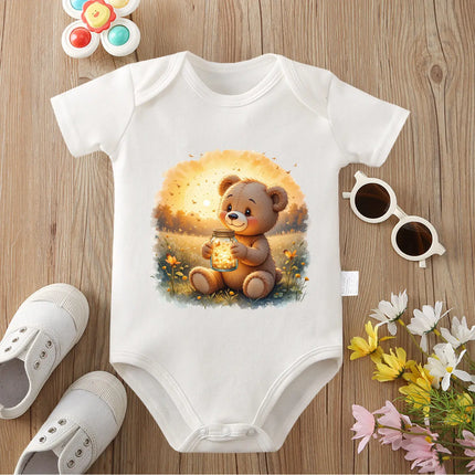 100% Cotton Bodysuit Cute Baby Bear/ I Like Nature Onesie Comfortable Cloths for Baby Jumpsuit for 0 To 12 Months Newborn