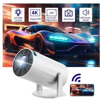 2025 projector HY300 portable projector Android 11 system, Bluetooth 5G dual-band, 4K decoding outdoor projector