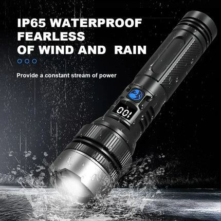Ultra-Bright Rechargeable Flashlight, Compact & Lightweight Torch for Camping Hiking Fishing Outdoor Emergency  Lighting