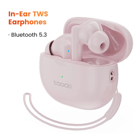 Toocki Wireless Bluetooth Earphones TWS Bluetooth 5.3 in Ear Sports Headset Touch Control Waterproof Headphones With Mic