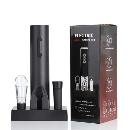 Electric Wine Bottle Opener Automatic Red Wine Corkscrew Rechargeable Wine Opener with Charging Base Tools Kitchen Accessories