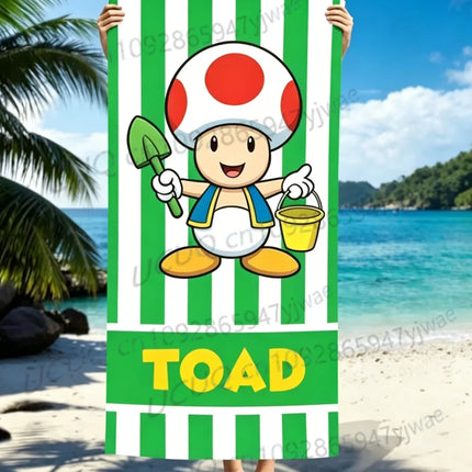 1 PC Mario Beach Towel Colorful Bath Towels For Girl Quick Dry Sand Free Beach Yoga Spa Gym Pool Beach Towel