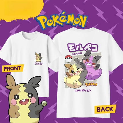 2026 New Pokémon Cartoon Rowlet Evolution 100_ Cotton T-shirt Summer New Men_Women Fashionable Casual Harajuku Short Sleeved Top