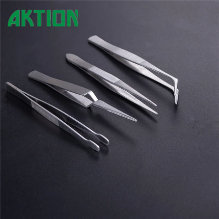 4pcs/set ESD Safe Tweezers Set for Electronics Repair - Anti Static Precision Tips for Phone PCB/Watch Battery/Jewelry Craft DIY