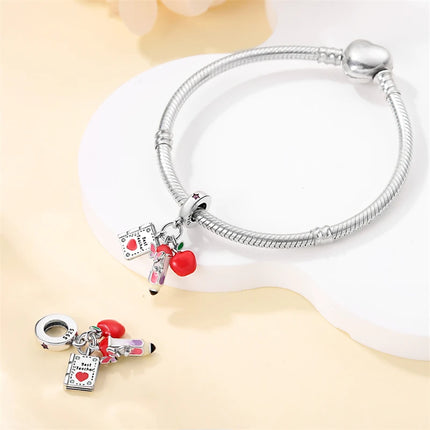 100% 925 Sterling Silver Graduation Season Series Owl Bachelor's Hat Charms Beads Fit 3mm 925 Original Bracelets DIY Jewelry