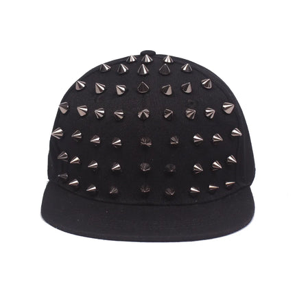Men and Women's Rivet Flat Hat, Punk Rock, Hip Hop Stud Baseball Caps, Male, Female, Youth, Teenagers, Boys, Girls