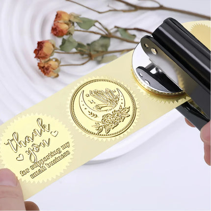 Custom Embosser Stamp Personalized Stamps Customized Logo Wedding Library Book Private Party Invitation Brass Embossing Seal DIY