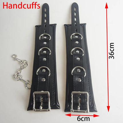Leather Padded Handcuffs Bdsm,Cosplay Hand Ankle Cuffs,Slave Bondage Restrsaints,Restriction,Sex Toys For Couples,Adult Games