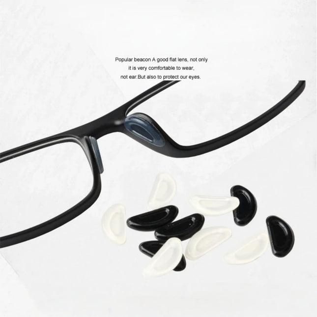 10pcs Silicone Non-slip Nose Pads D-shaped Glasses Nose Support Long Lasting Eyeglasses Nasal Holder Eyewear Accessories