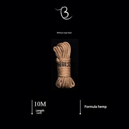 10m Shibari Bondage Rope,Soft Jute for Japanese Rope Art,Skin-Friendly for Beginners,Natural Color Skin-Safe Jute Couples Play