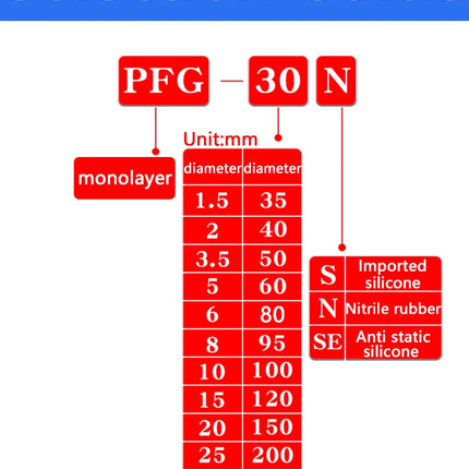 5 PCS pneumatic anti-static silicone vacuum suction cup PFG serie PA-30 40-SE PFG-2/3.5/5/6/8/10/12/15/20/30/50-SE