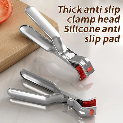 1pcs Anti-scalding Clip Hot Bowl Holder Dish Clamp Pot Pan Gripper Clip Air Fryer Dish Plate Retriever Tongs Kitchen Supplies
