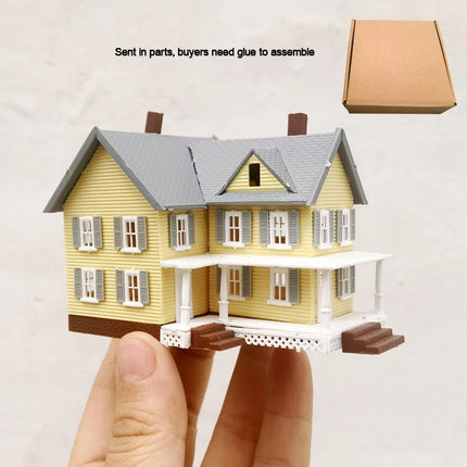 N Scale Model building kit Dwelling House 1:160 American Courtyard architecture Model Train Railway Layout DIY Material Diorama