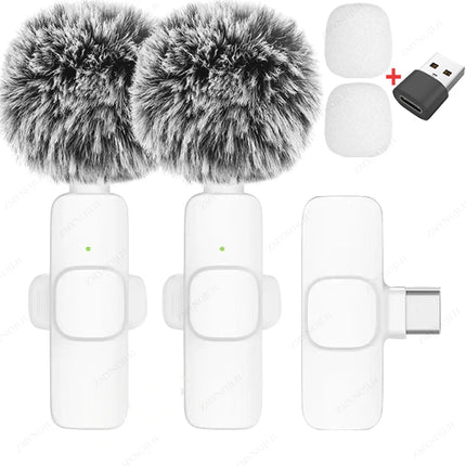 Wireless Lavalier Microphone Portable Mini Mic for iPhone Android PC Camera – Video Recording Live Streaming Vlog Gaming