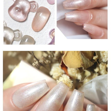 NailCo 10ml Gold Pink Pearl Shell Base Gel Polish 10 Colors Auroras 3D Thread Shell Gel Semi Permanent Soak Off UV LED Nails Art