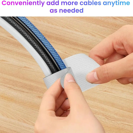 Self-Adhesive Hook and Loop Cable Ties, 40-Pack Cord Organizer for Home & Office