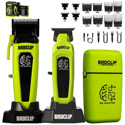 BRD FADE Clipper Professional Men's Hair Line Up Trimmer 10000RPM Barber Foil Shaver Base Charger Salon Blending Tools
