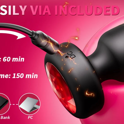 360°Rotation Vibrating Butt Plug Sex Toy Remote Control LED Light Anal Plug G Spot Prostate Massager Vibrator Dildo Adlut Supply