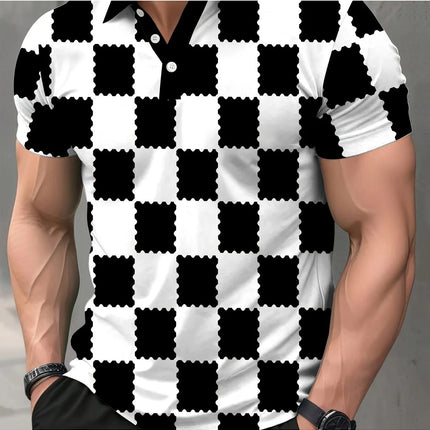 Men's Digital Printed Polo Shirt, Casual Sports Polo Shirt. This Garment Is Made of Breathable and Comfortable Fabric