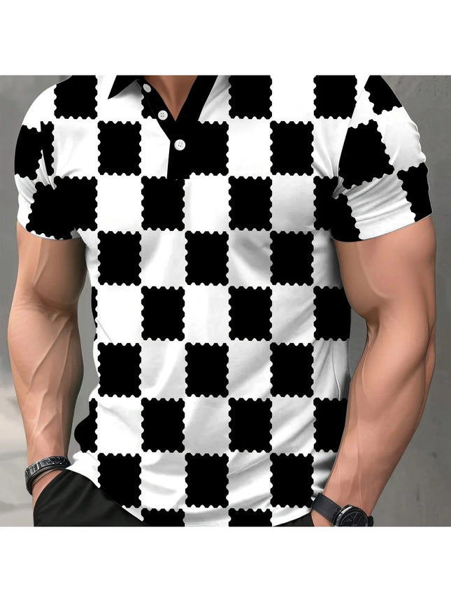 Men's Digital Printed Polo Shirt, Casual Sports Polo Shirt. This Garment Is Made of Breathable and Comfortable Fabric