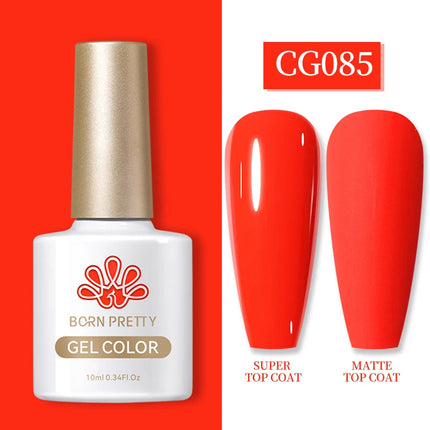 BORN PRETTY 10ml Gel Nail Polish Gel 130 Colors Semi Permanent Solid Nail Gel Varnish Soak Off UV Gel for Base Top Coat