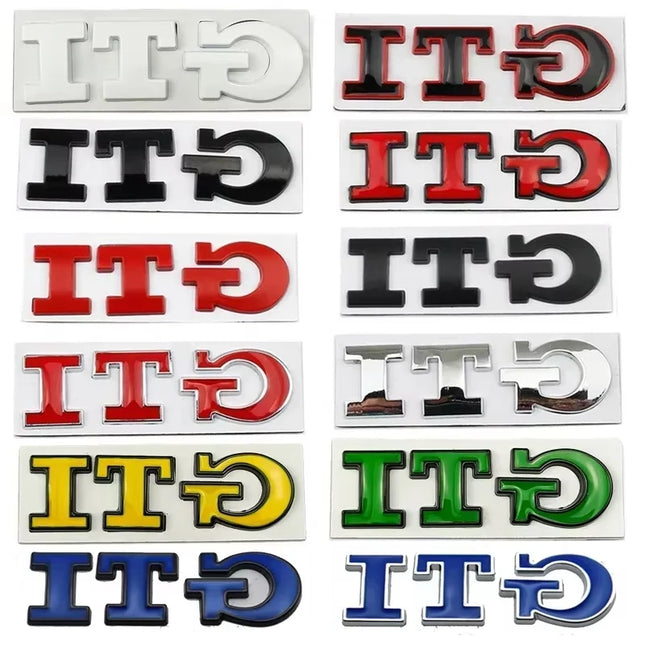 Metal GTI Logo Car Rear Trunk Emblem Side Sticker for Volkswagen VW Golf 4 5 6 7 8 Polo  Jetta Tiguan Passat T-Roc MK2 MK5 MK7