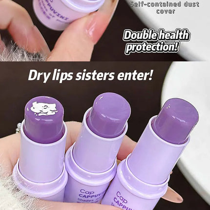 Cappuvini Grape Lip Balm Solid Color Moisturizing Hydrating Students Affordable Lip Care Autumn and Winter Anti-Cracking Essential
