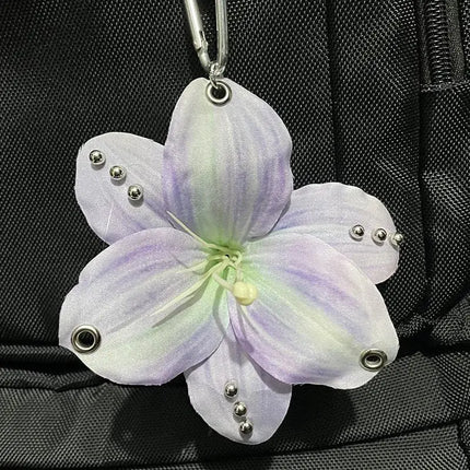 Exquisite Phalaenopsis Orchid Lily Keychain Creative Simulation Flower Bag Pendant Fashion Backpack Decoration Accessories Gifts