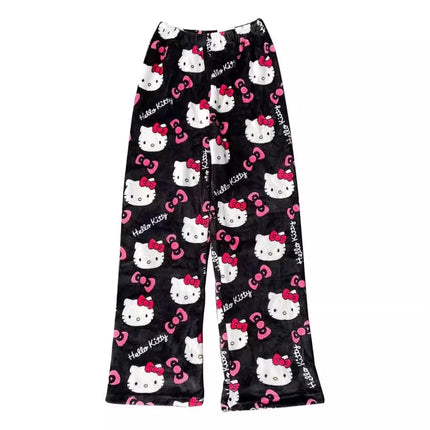 Sanrio Hello Kitty Women's Pajamas Pants Girl Pajama Pants Y2K Cartoon Anime Couple Leisure Home Pants Home Clothing Nighty Gift