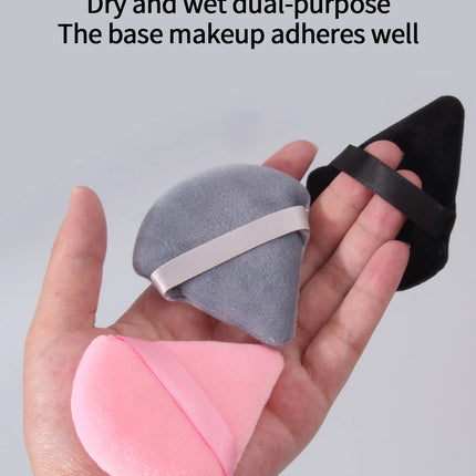 3 sets of best-selling triangular flocking powder puffs,soft and portable loose powder and loose powder setting and makeup tools