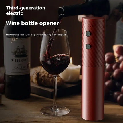 Household USB Rechargeable Electric Bottle Opener Automatic Wine Bottle Opener with Bottle Opener and Bottle Cap