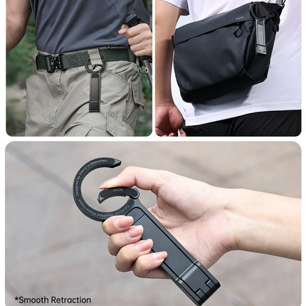 Ulanzi MA30 Carabiner-Mounted Phone Tripod for iPhone 15 14 13 12 Pro/Pro Max Dual-sided Magnet Tripod Desk Mount Phone Handle