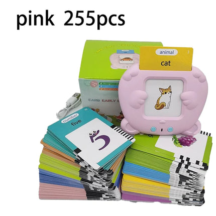 Talking Flash Cards Early Educational Toys Baby Boys Girls Preschool Learning Reading Machine Interactive Gifts