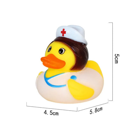 Toddler Baby Play Water Toys Little Yellow Duck Bath Toy Squeeze Sound Rubber Ducky Toys Kids Swimming Funny Toys